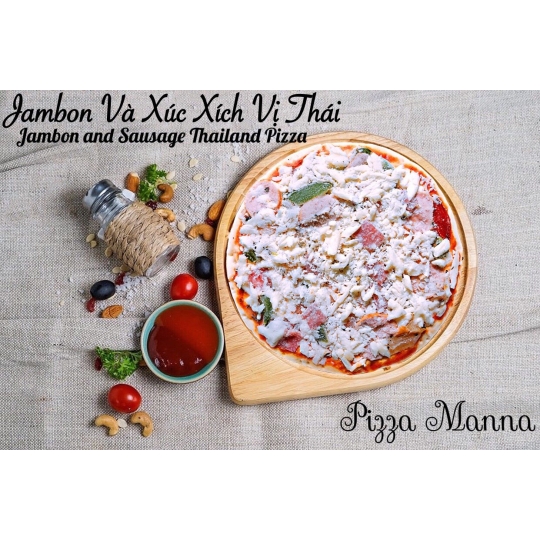 3D - Pizza Manna Jambon Và Xúc Xích Vị Thái 120gr/200gr